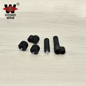 Conector invisible 2 en 1 Disiwei, clip telescópico deslizante de plástico negro para soporte de estantes de muebles y gabinetes - Product Image 3