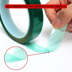 Nhiệt độ cao chịu nhiệt nhựa <span class=keywords><strong>Epoxy</strong></span> sơn tĩnh điện thăng hoa Masking màu xanh lá cây kaptons Polyester Pet phim Silicone băng dính - Product Image 2
