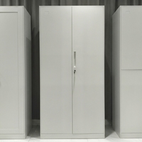 Armoire de classement en acier à 2 portes au design moderne, armoire de rangement en métal étanche avec serrure de sécurité pour l'école et le bureau