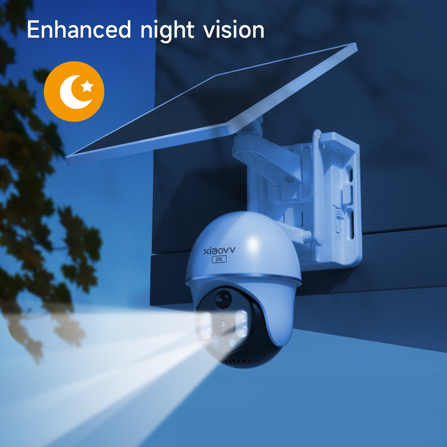 2022 Xiaovv P9  Outdoor Camera Wifi Wireless Cctv Camera Outdoor Solar Wifi 4G Security Camera