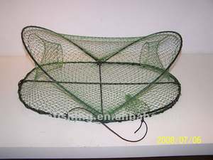 Pot de poisson de crabe pliable bon marché en gros Crawdad homard crevettes cages à poisson filet coulé - Product Image 5