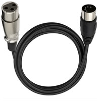 Grand câble audio DIN 5 broches vers XLR mâle et femelle, adaptateur MIDI vers XLR YR-DXLR-01