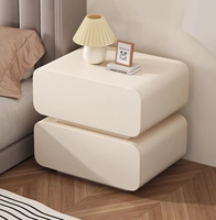 Chevet d'angle moderne et élégant à 2 tiroirs en bois, meuble polyvalent pour la maison, bar, salle à manger, appartement, chambre à coucher, salon