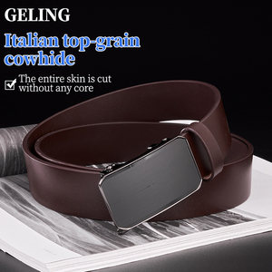 <span class=keywords><strong>Ceinture</strong></span> en <span class=keywords><strong>cuir</strong></span> véritable pour <span class=keywords><strong>homme</strong></span>, en <span class=keywords><strong>cuir</strong></span> de vachette de qualité supérieure, boucle automatique, fabrication directe d'usine, prise en charge de l'<span class=keywords><strong>achat</strong></span> en gros - Product Image 1