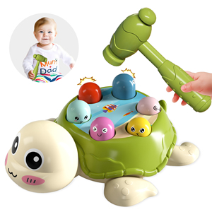 Gioco Grechi Turtle Whack Mole con martello, in plastica, per bambini dai <span class=keywords><strong>3</strong></span> <span class=keywords><strong>anni</strong></span> in su, regalo educativo Montessori, certificato sicuro, bellissimo - Product Image 1