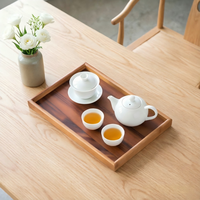 Plateau à thé en bois de noyer de style chinois de qualité supérieure pour le salon, pour servir des collations, des desserts et des ensembles de thé, élégant plateau de service en bois