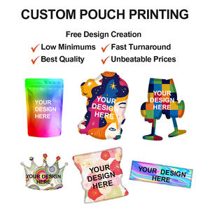 Customized Die Cut Mylar borsa con cerniera olografica sacchetto di imballaggio a prova di odore biodegradabile commestibili a forma di stampa sacchetto di plastica - Product Image 3