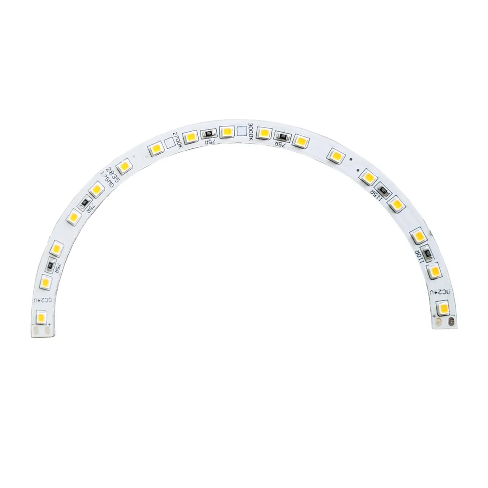 OEM ODM 백색 알루미늄 PCB 2.0mm 간격 반원 절반 둥근 특별한 크기 2835 SMD 10W SMD LED 단위