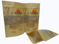 Sacs d'emballage en papier kraft pour aliments secs, avec fenêtre transparente, refermables, de qualité alimentaire, 9 couleurs, marque WIZ, personnalisés en gros
