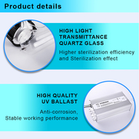 XPES UV 300W, traitement de l'air portable HVAC, lumière UVC à induction, stérilisation de l'air pour le bureau, l'hôtel, la maison, utilisation en verre, vente en gros