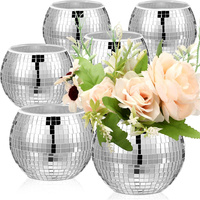 Vente en gros directement prix de gros Cool Silver Drink Mosaic Mirror Disco Ball Cup Drinkware seau à glace pour enterrement de vie de jeune fille