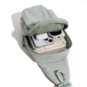 Bolso <span class=keywords><strong>Bandolera</strong></span> de Nylon Personalizado al por Mayor con Logotipo, Riñonera Ligera, Bolso Cruzado Casual Deportivo de un Solo Hombro para Hombres y Mujeres - Product Image 4