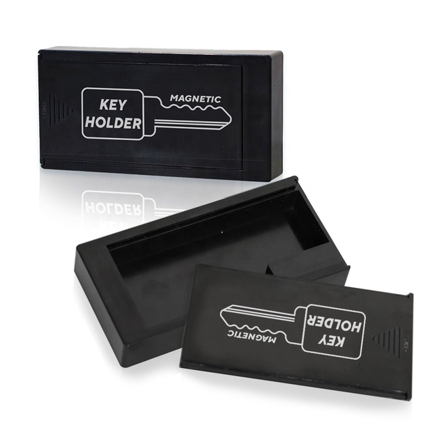 EASTOMMY ET-41GC022 Magnetic Key Case Holder Black Plastic Cases with Strong Magnets for Safe Compartments, Car Keys, House