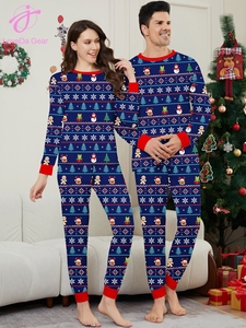 Loveda precio barato invierno nueva llegada padre-hijo Homewear Navidad impreso ropa de dormir mujer hombre familia pijamas conjunto - Product Image 4