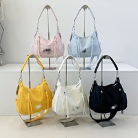 Sac à main de voyage uni pour étudiantes, grande capacité, multi-zippé, style décontracté, sac bandoulière pour femme