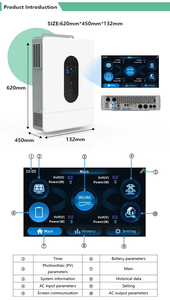 Convertisseur solaire hybride 12 kW 48 V, refroidissement par <span class=keywords><strong>air</strong></span> forcé, charge 250 A, certifié UL1741, convertisseur monophasé 1200 W - Product Image 2