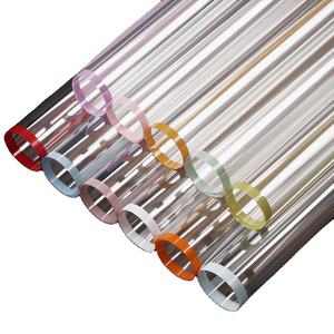 Papier d'emballage floral transparent avec bords colorés, imperméable, pour bouquets, film d'emballage floral, matériel floral pour fleuristes - Product Image 1