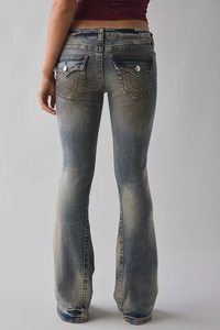 Venta Directa de Fábrica: <span class=keywords><strong>Jeans</strong></span> Acampanados de Mezclilla para Mujer, Estilo Urbano Casual, <span class=keywords><strong>Sexy</strong></span> y Modesto, Lavado Vintage, Transpirables, Lavables, con Cintura de Malla Sólida - Product Image 3