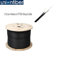 Cable de Fibra Óptica ODM 1f Core Dropcore G.657A2 para Exteriores FTTH, Cable Aéreo, Optisches Kabel, Optik GJYXCH/GJYFXCH, 1 Núcleo, 2 km