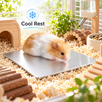 Tapis rafraîchissant en aluminium pour lapins et chinchillas, plaque de dissipation thermique pour petits animaux et hamsters