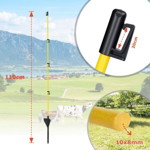 Poste <span class=keywords><strong>de</strong></span> valla eléctrico <span class=keywords><strong>de</strong></span> fibra <span class=keywords><strong>de</strong></span> vidrio personalizado <span class=keywords><strong>de</strong></span> 110cm con palo <span class=keywords><strong>de</strong></span> metal - Product Image 2