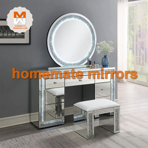 Hot Sell Modern Mirrored Vanity <strong>Dressing</strong> <strong>Table</strong> with LED Makeup <strong>Mirror</strong> - Product Image 3