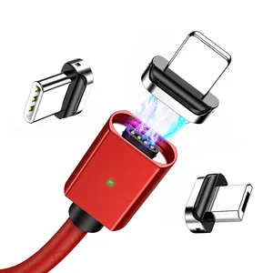 Factory Wholesale 5V 3A Fast Charging Magnetic 3 in 1 USB Cable High Power tinned copper Wire Magnetic Fast Charging Data Cable