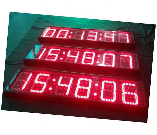 Remote RF Programmablewaterproof Outdoorled Clock Time Temperature Display Sign Outdoor Led Clock Digital Poster IP65 Led Panel