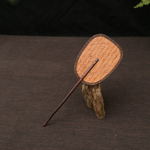 Qingyan Bamboo Woven Fan Brown Handmade Natural Art Collectible Guizhou Craft Summer 2021 First Class Product - Product Image 2