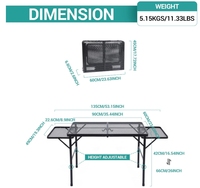 Table de barbecue portable au design moderne avec grille intégrée pour la cuisson en extérieur – Accessoire indispensable pour le barbecue