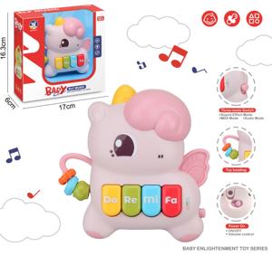 EPT Baby-Einhorn Musikalisches Klavier-Spielzeug mit 3 Modi Niedliches Tier Frühpädagogisches Instrument für Kleinkinder ab 12 Monaten - Product Image 2