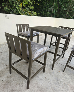 Ensemble de meubles en aluminium antirouille, table et <span class=keywords><strong>chaises</strong></span> pour projet hôtelier, vente en gros - Product Image 3