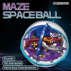 Rompecabezas de aprendizaje de plástico espacio 3D bola laberinto juego juguetes educativos para niños - Product Image 2