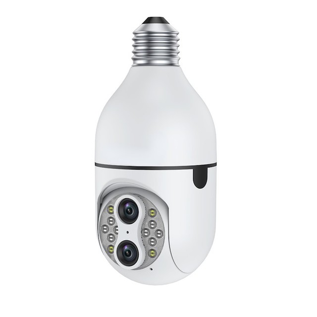 360 Degree 10X Zoom 1080P E27 Dual Lens Light Bulb Camera Wireless Security Cameras
