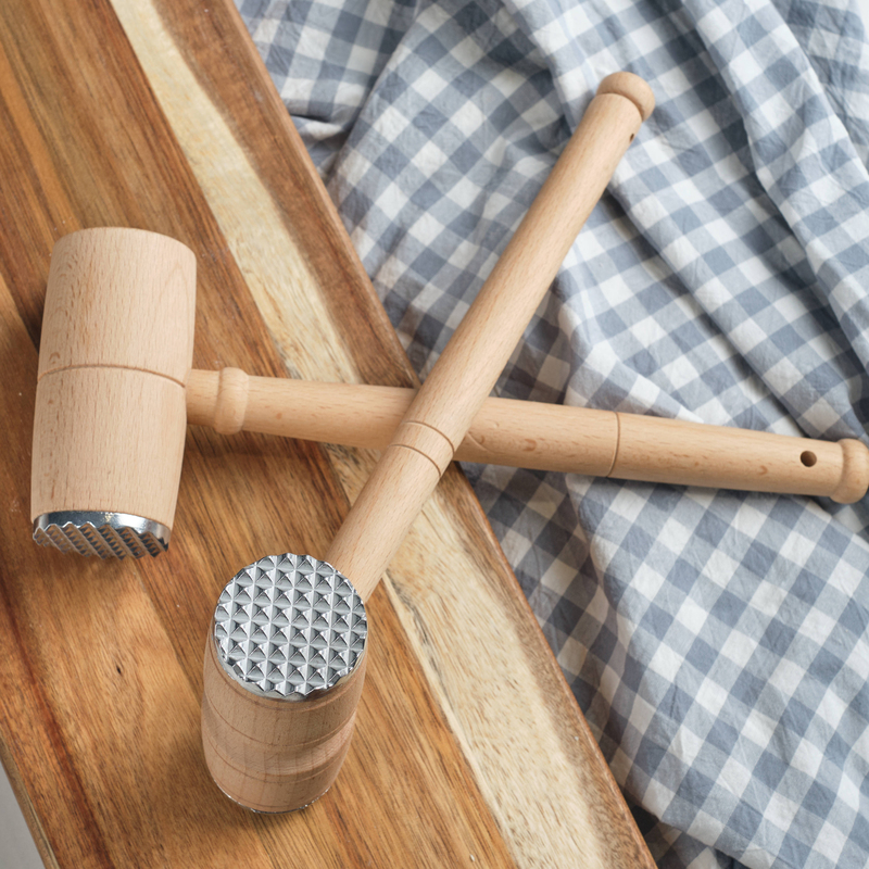 Wood Meat Pounder Hammer Two Sides