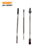 JAKEMY JM-OP07 Ensemble de Spudgers Métalliques 3 Pièces en Acier Allié Outils de Démontage avec Poignée Antidérapante pour l'Ouverture de Téléphones et Tablettes