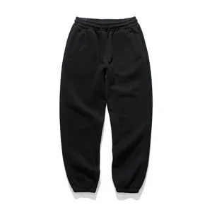 Pantaloni sportivi personalizzati da jogging da uomo in morbido pile pantaloni neri uomo OEM stampa all'ingrosso pantaloni da pista rosa vuoti pantaloni da jogging da uomo semplici