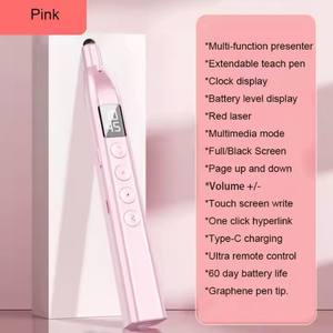 Bolígrafo extensible de enseñanza con pantalla de tiempo, pantalla de nivel de batería, puntero Demostrador de enseñanza Multimedia, bolígrafo abatible - Product Image 2