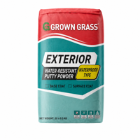 Enduit Flexible GROWN GRASS pour Murs Extérieurs, Résistant à l'Eau et aux Intempéries, Anti-Fissures, Application au Pinceau, Lisse pour Enduit de Finition pour Bâtiment