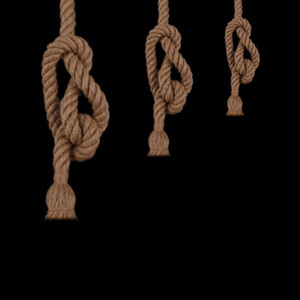 Industriale Retro spessa corda di canapa marrone singola/doppia testa E27 lampada lampada decorativa per ristoranti bar - Product Image 2