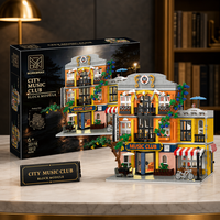 Série de jouets de construction Music Club Building Blocks Street View pour les marchés de cadeaux en gros, les modèles d'exposition d'hôtels urbains et les acheteurs du monde entier