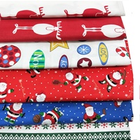 Bedruckter Weihnachtsstoff 100% Baumwoll-Twill-Stoff Quiltstoff Weihnachtsdeko-Zubehör DIY Nähpatchwork