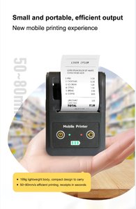 2 "xách tay 58 - 80 mét nhiệt POS Tiền mặt Bluetooth không dây máy in hóa đơn cho doanh nghiệp nhỏ trung tâm mua sắm - Product Image 4