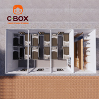 Cbox, maison préfabriquée en acier moderne, écologique, portable, bureau collectif, dortoir, appartement avec toilettes, maison conteneur détachable