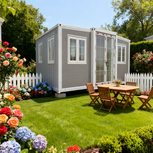 Maison conteneur extensible de 40 pieds avec cadre détachable Plans personnalisés Accessoires de vis de <span class=keywords><strong>terre</strong></span> pour projets de construction de bricolage - Product Image 1