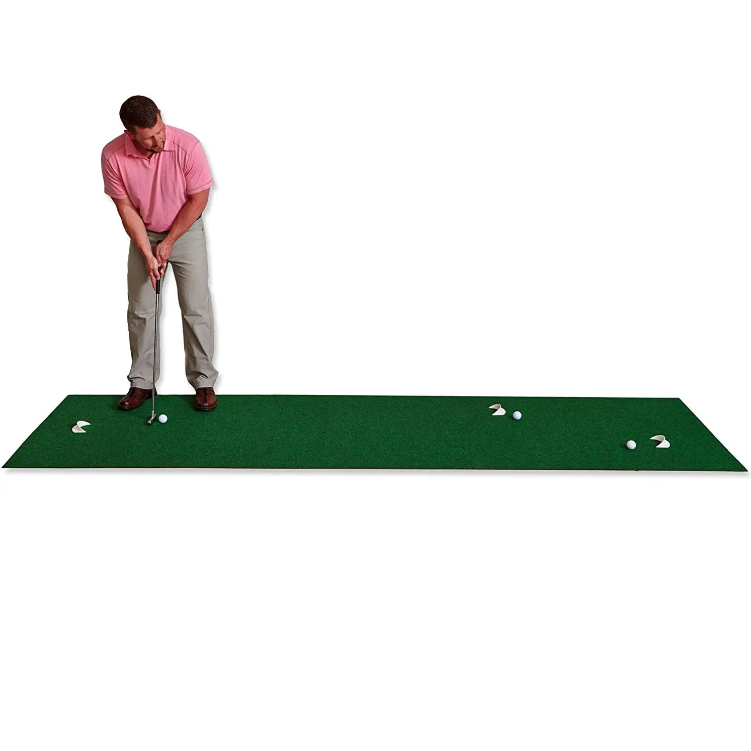 गोल्फ और अन्य खेलों के लिए बी-स्क्वायर मिनी पोर्टेबल प्रैक्टिस पुटिंग ग्रीन मैट स्टैंडर्ड 9.5-10.5 बॉल स्पीड
