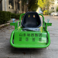 Véhicule d'attraction électrique sur chenilles pour 2 personnes (parent-enfant), type char, pour usage commercial en parcs, places publiques et lieux de divertissement en extérieur