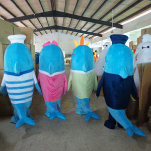 Costume de mascotte de dauphin personnalisé certifié CE, <span class=keywords><strong>tenue</strong></span> de personnage de cosplay sur mesure pour Noël et événements - Product Image 6