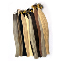 Extensions de cheveux vierges brésiliennes en gros, à double trame, pré-collées, avec pointes en U et adhésives, pour salon