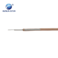 Câble coaxial haute température câble RF brun clair RG400 câble coaxial RF avec conducteur en cuivre argenté gaine FEP